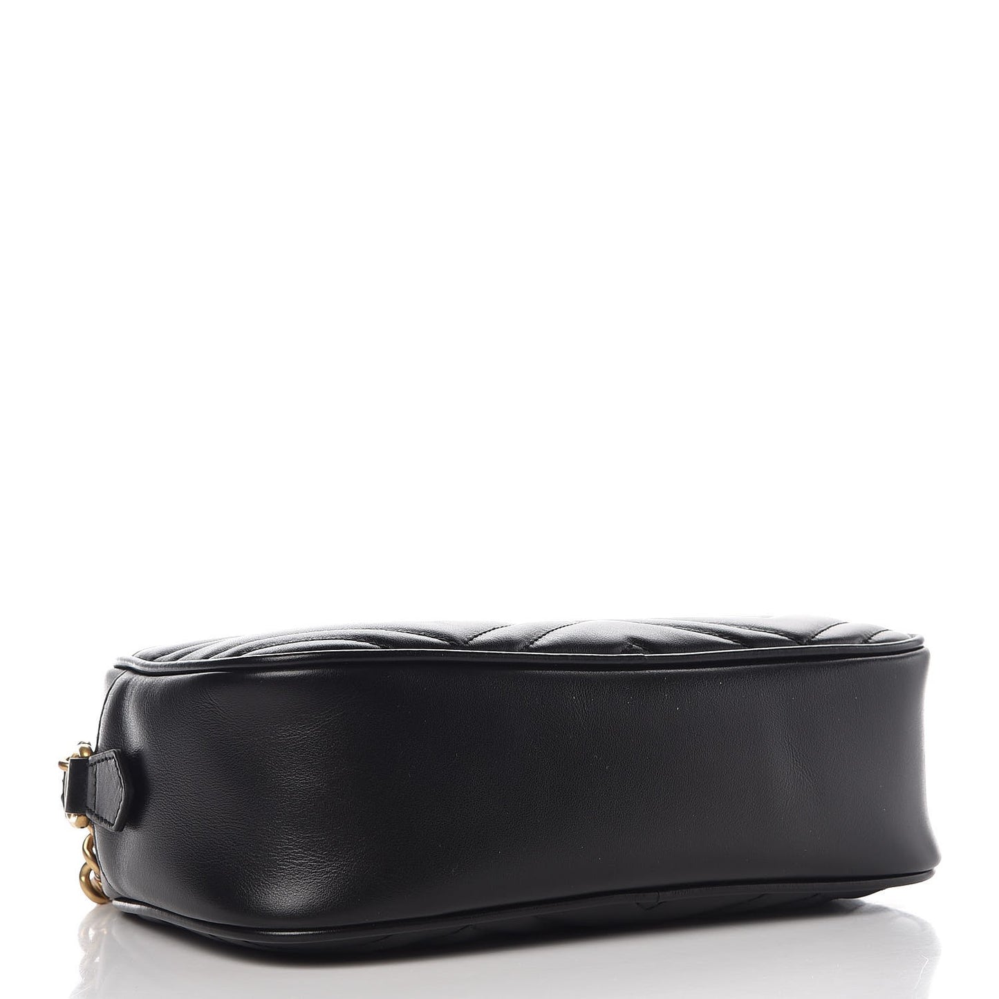 Calfskin Matelasse Small GG Marmont Chain Shoulder Bag Black