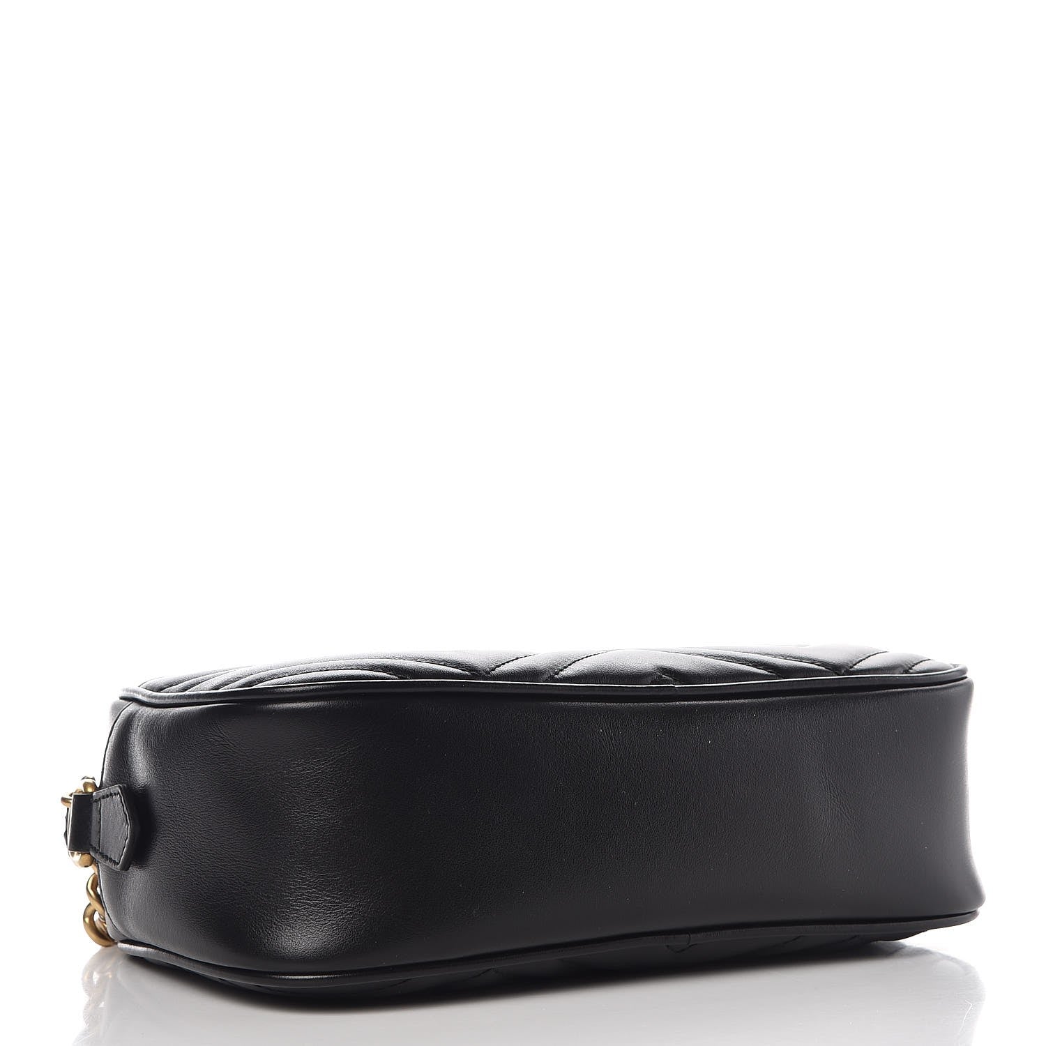 Gucci Calfskin Matelasse Small GG Marmont Chain Shoulder Bag Black 4 of 9