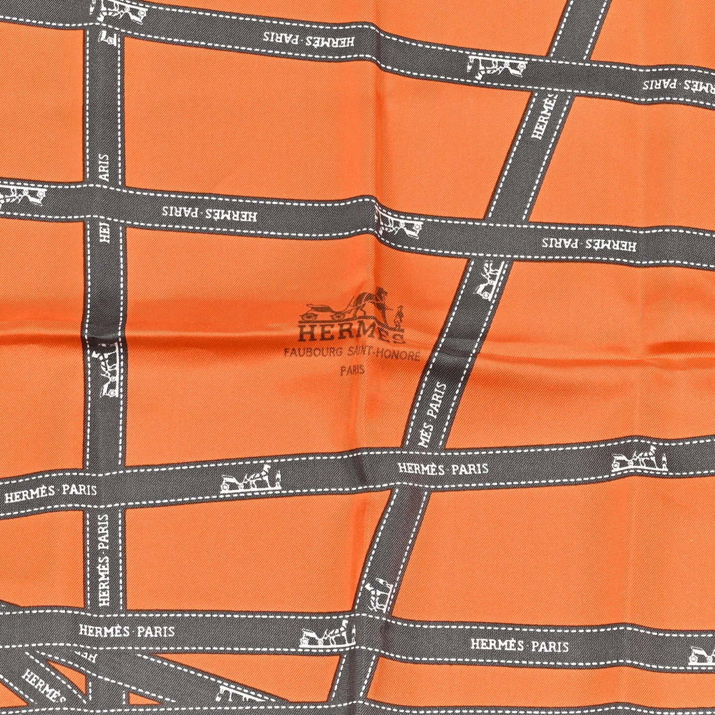 Silk Bolduc Scarf Orange