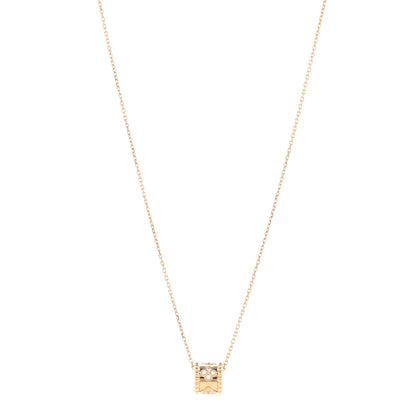 Van Cleef & Arpels 18K Rose Gold Diamond Small Perlee Clovers Pendant Necklace 1 of 6