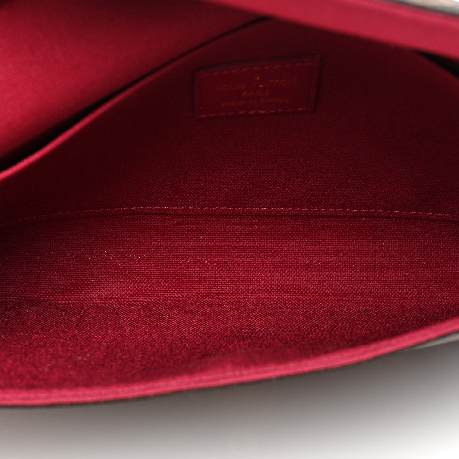 Louis Vuitton Monogram Pochette Felicie Chain Wallet Fuchsia 6 of 10