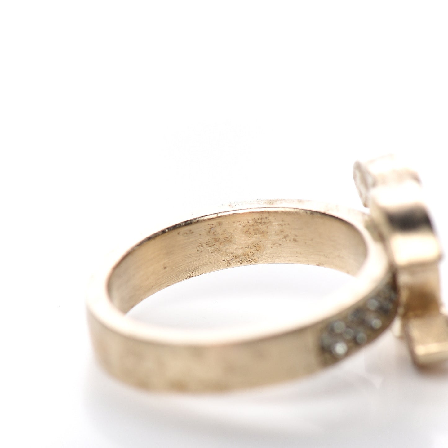 Crystal CC Ring 7 Light Gold