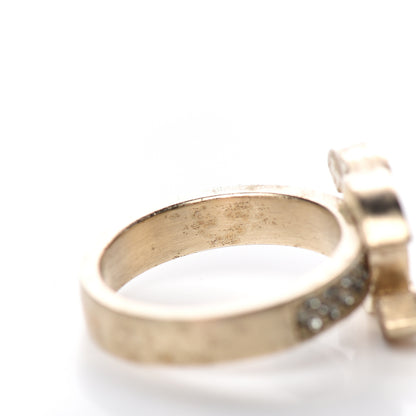 Chanel Crystal CC Ring 7 Light Gold 5 of 7