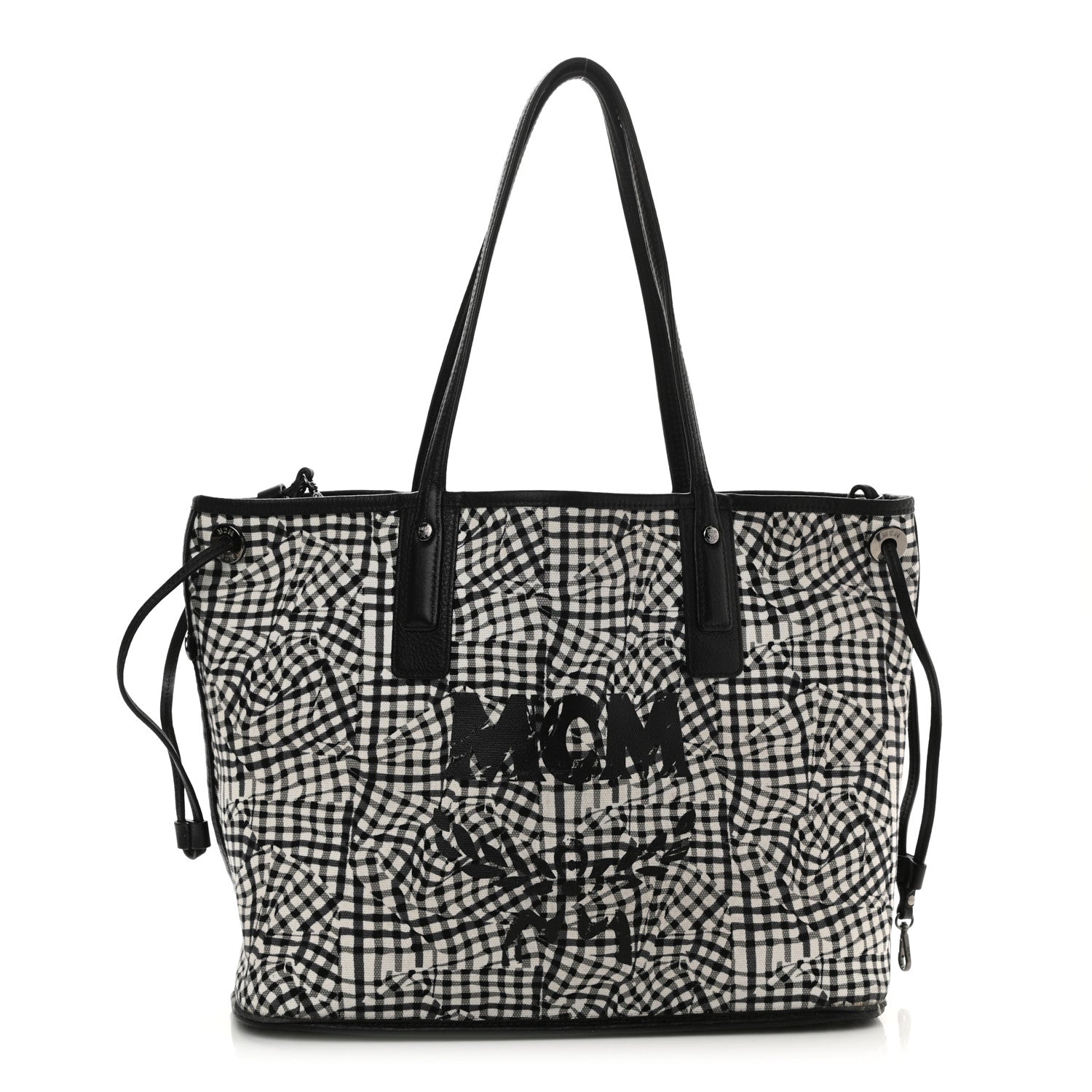 MCM Visetos Medium Liz Reversible Shopper Tote Black 3 of 12
