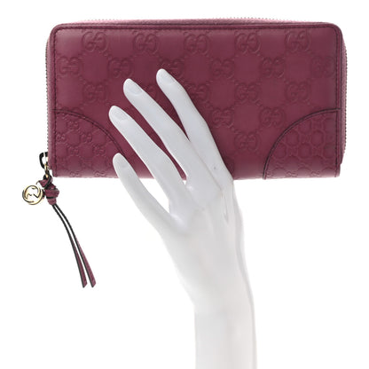 Gucci Guccissima Bree Zip Around Wallet Purple 2 of 8