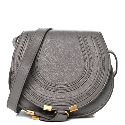 Chloe Calfskin Mini Marcie Round Crossbody Bag Cashmere Grey 1 of 11