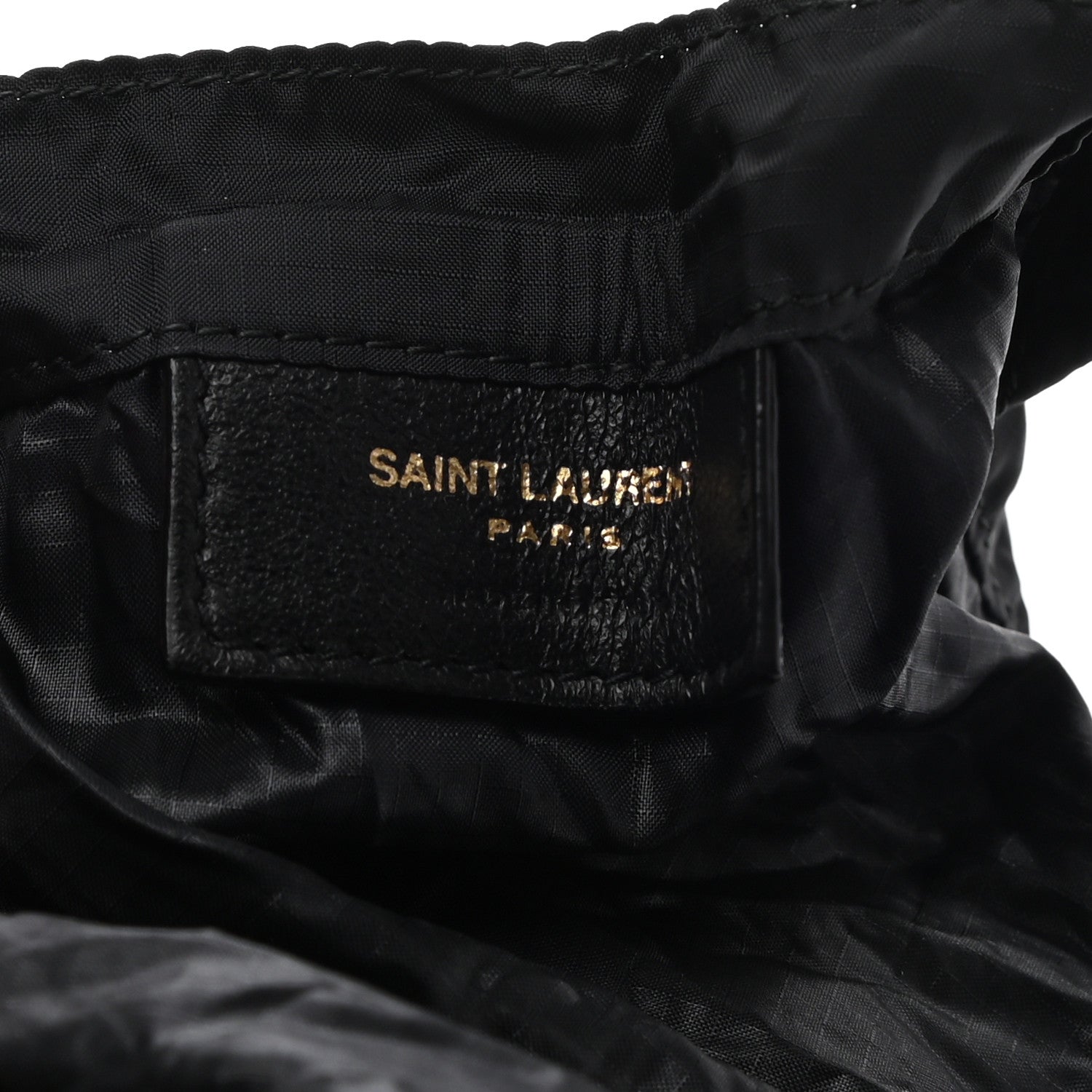 Saint Laurent Calfskin Nylon Heart Foldable Tote Bag Black 9 of 12