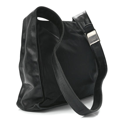 Prada Nylon Calfskin Tote Black 2 of 10