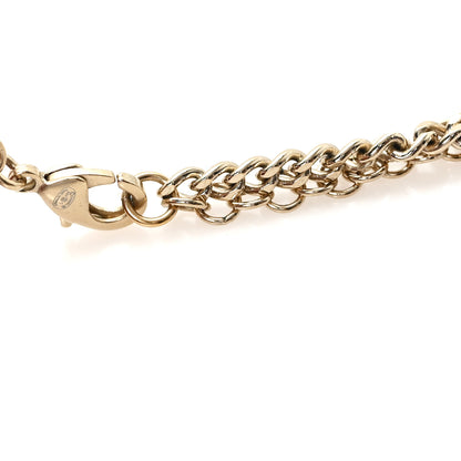 Chanel Crystal Resin CC Chain Link Short Necklace Black Gold 4 of 4