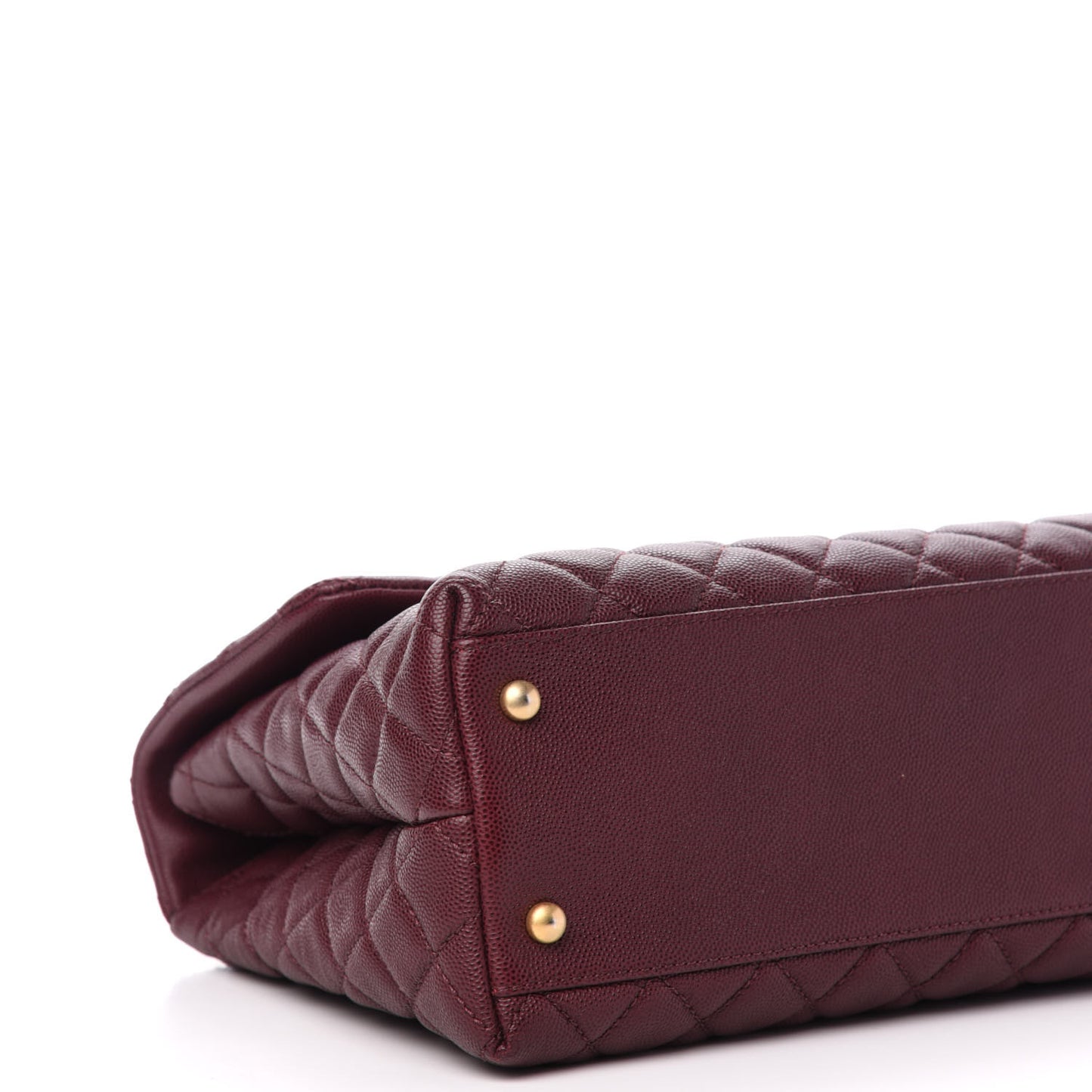 Caviar Lizard Quilted Medium Coco Handle Flap Burgundy