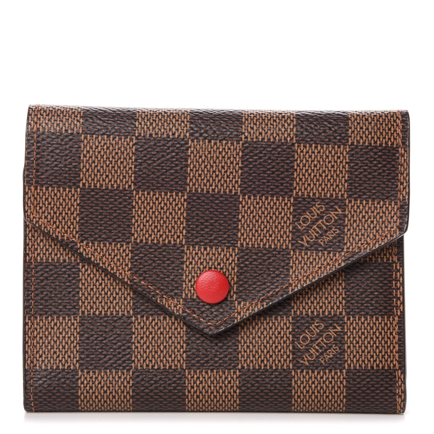 Damier Ebene Victorine Wallet Red