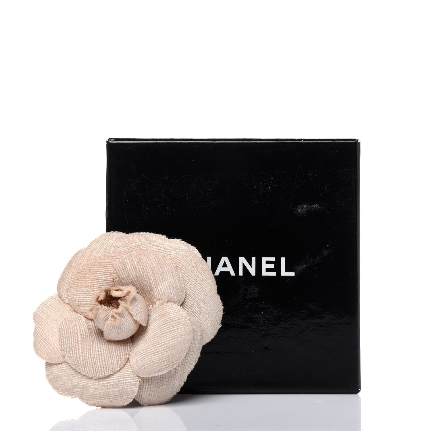 Chanel Canvas Camellia Brooch Beige 5 of 5