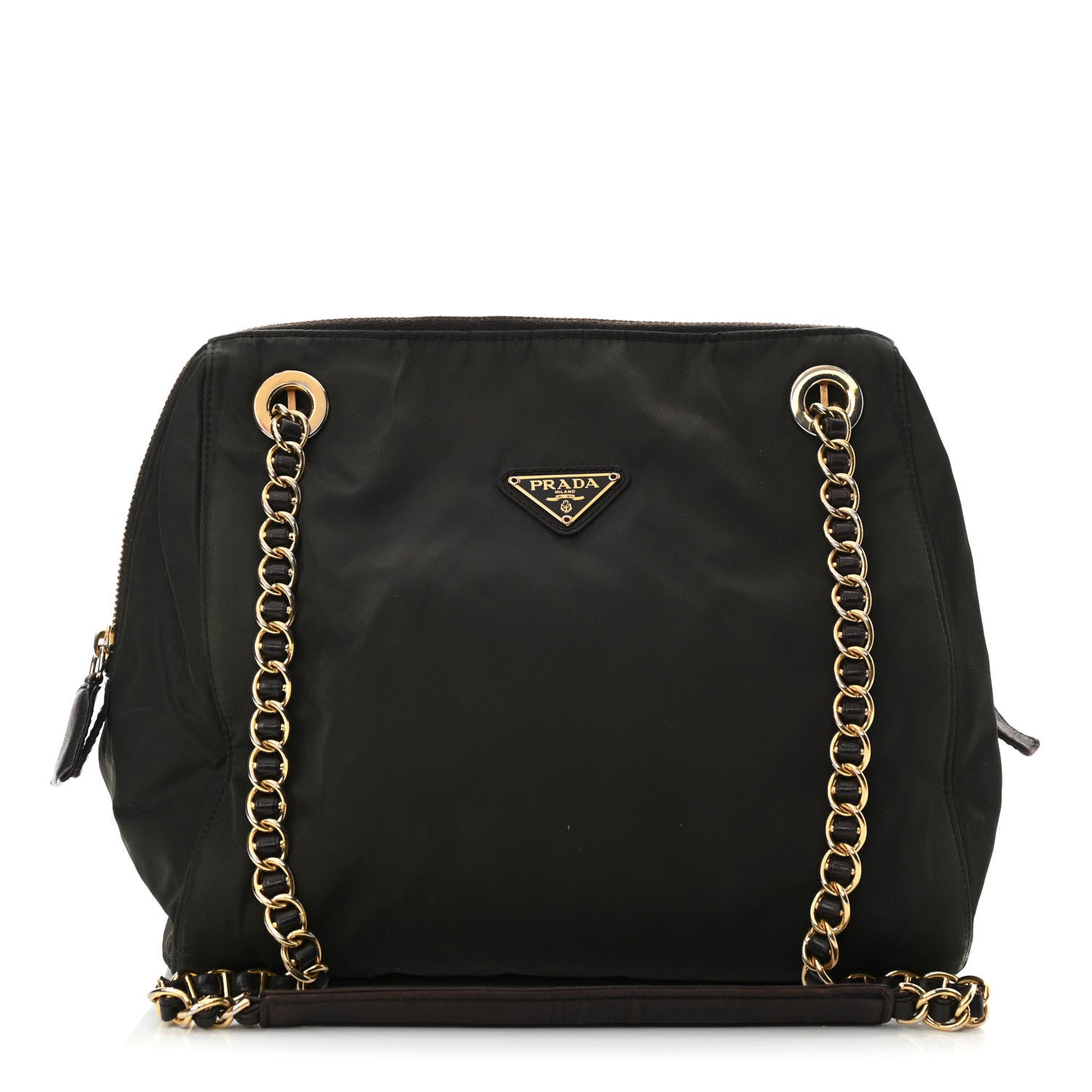 Prada Nylon Chain Shoulder Bag Ebano 1 of 9
