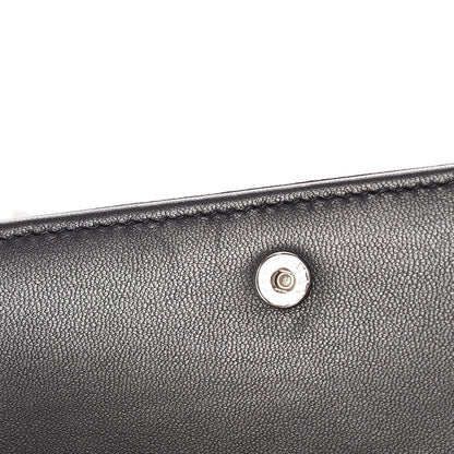 Chanel Lambskin Quilted Diamond CC Wallet On Chain WOC Black 11 of 13