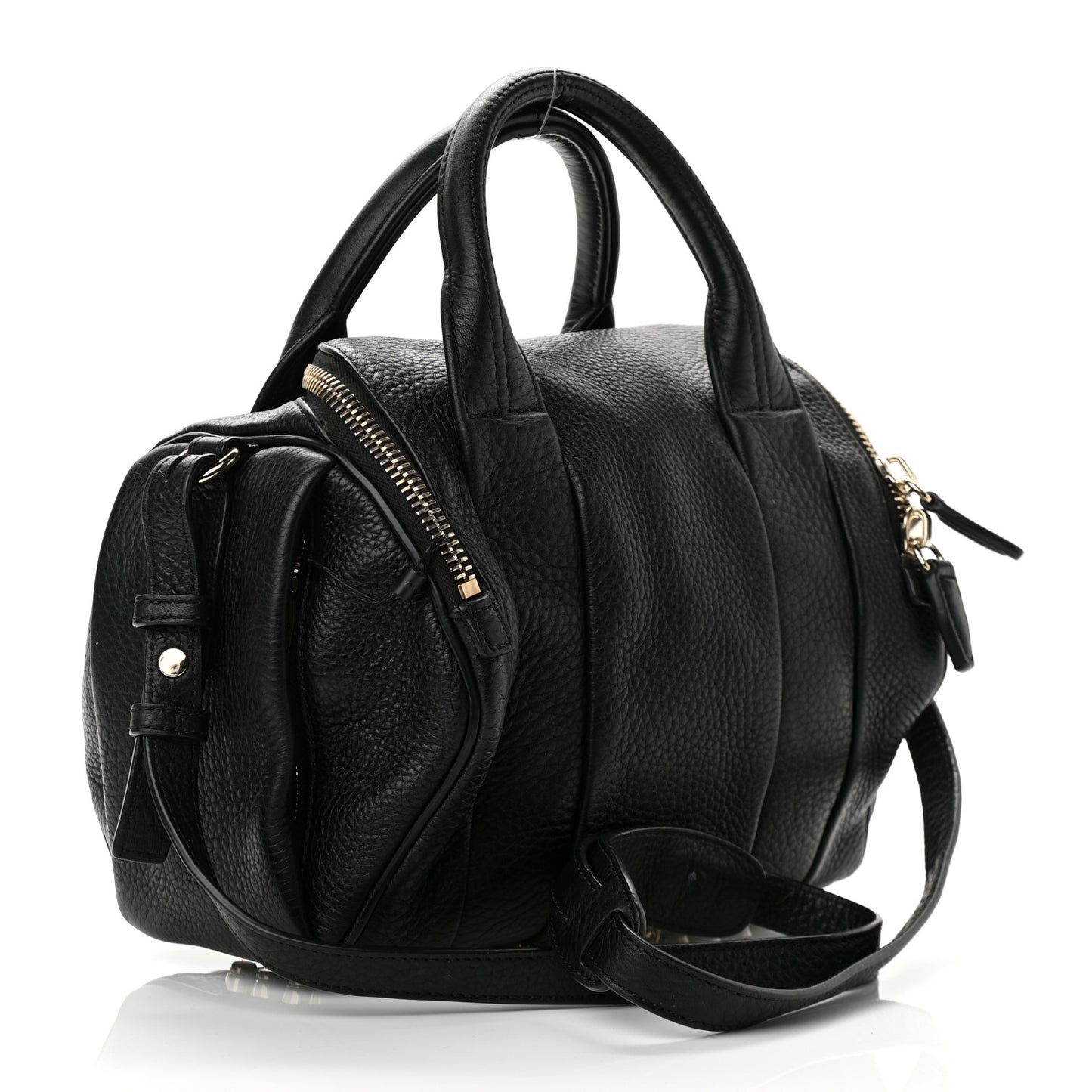 Pebbled Lambskin Rockie Black Rhodium Hardware