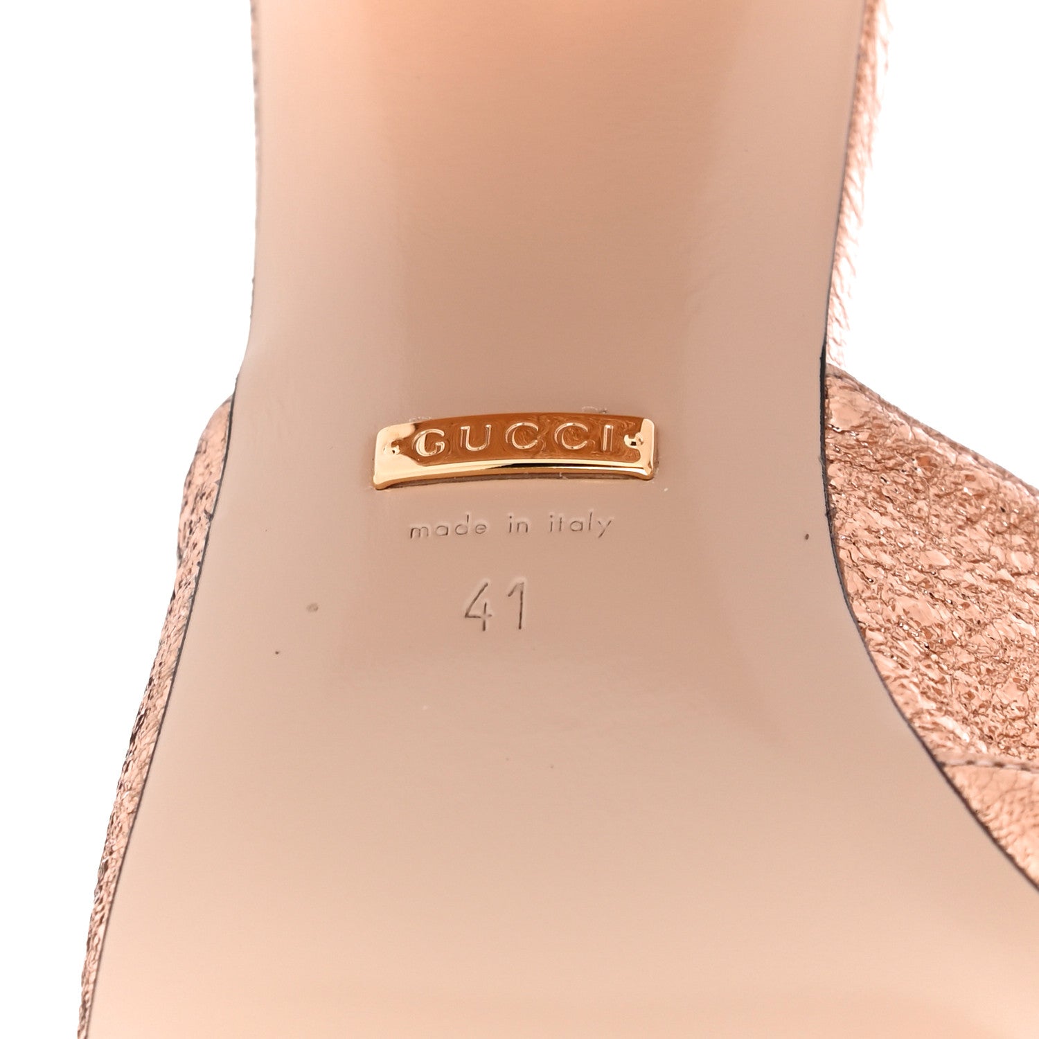 Gucci Galassia GG Marmont Fringe 75mm Slide Sandals 41 Salmone 10 of 13