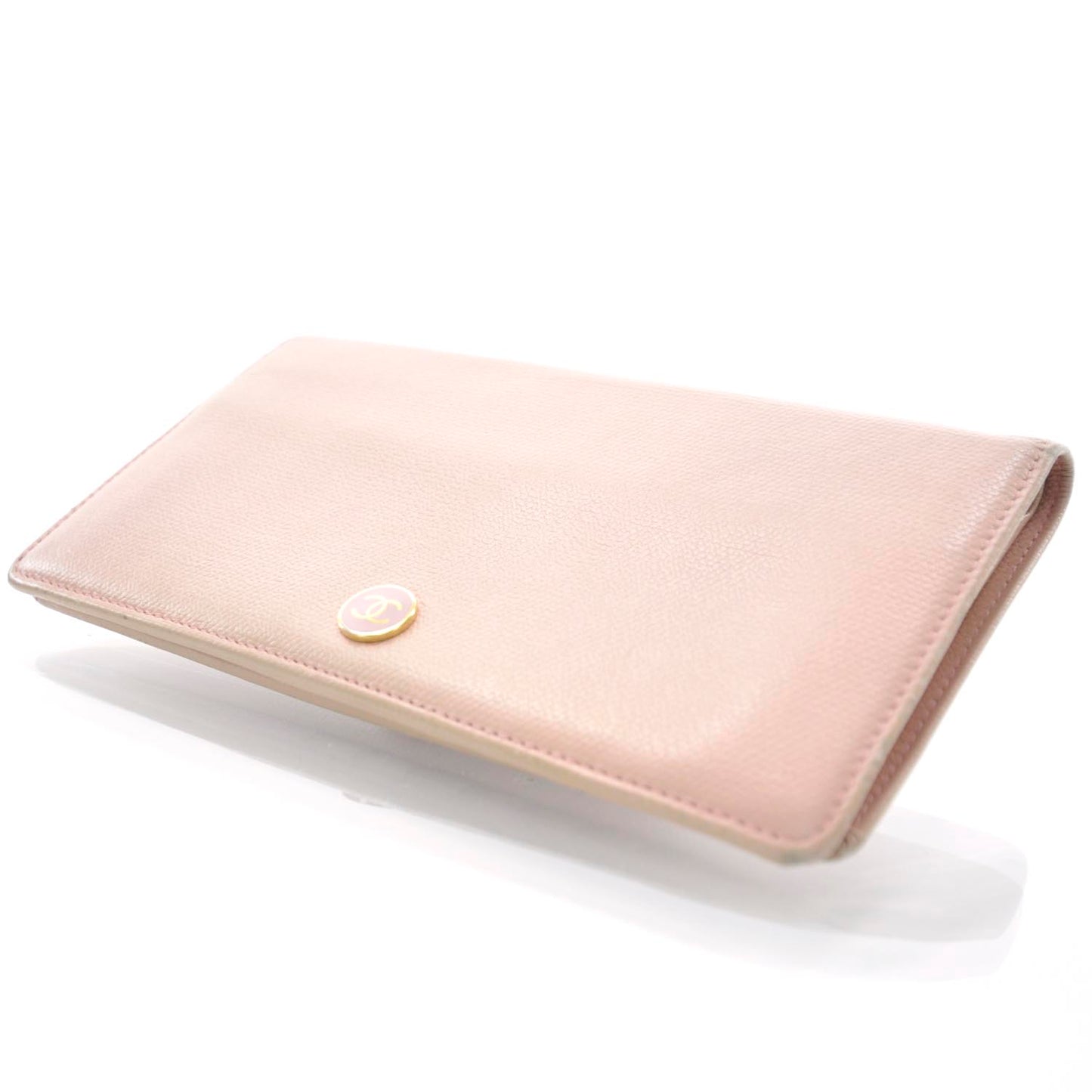 Leather Long Wallet Pink