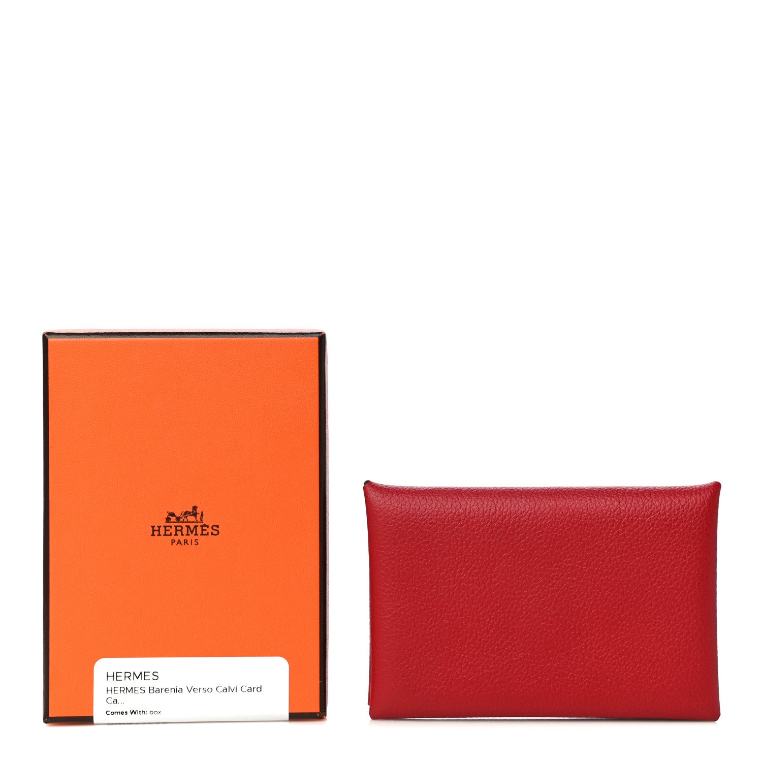 Hermes Evercolor Verso Calvi Card Case Rouge Piment Rouge Coeur 10 of 10