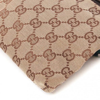 Gucci GG Monogram Web Double Pocket Belt Bag Dark Brown 5 of 7