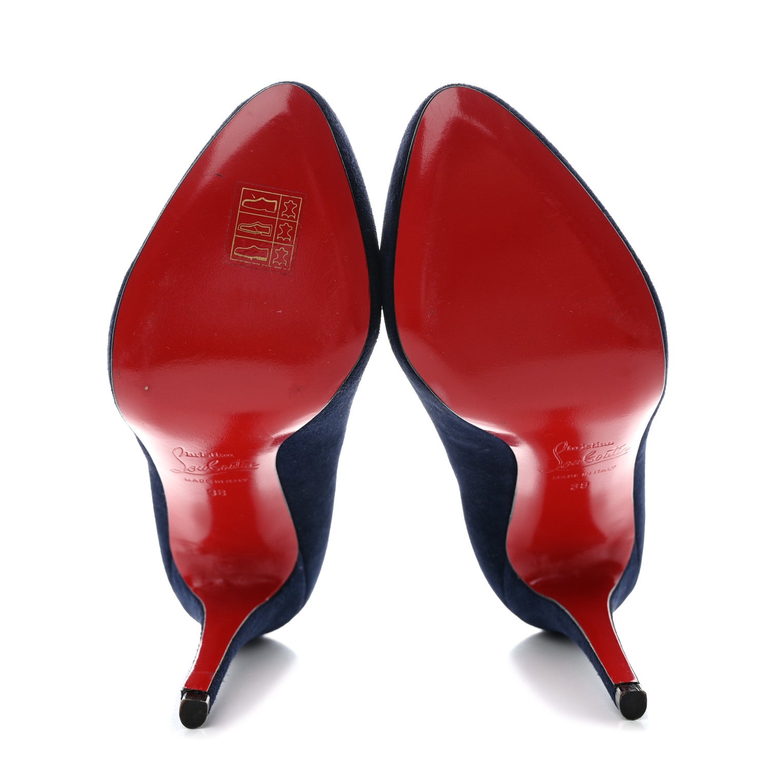 Christian Louboutin Suede New Declic 120 Pumps 38 Marine 5 of 11
