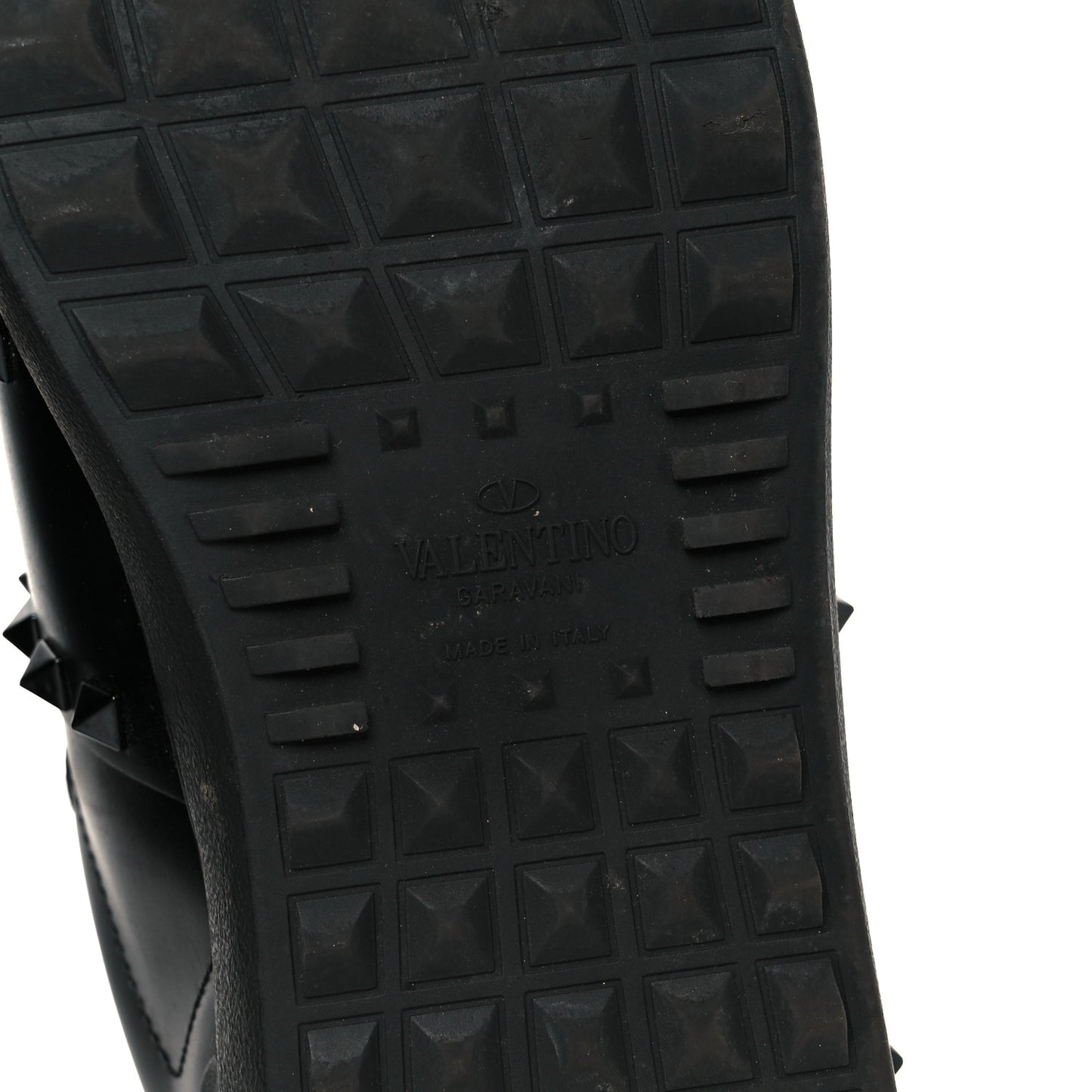 Calfskin Mens Rockstud Untitled Open Sneakers 43 Black