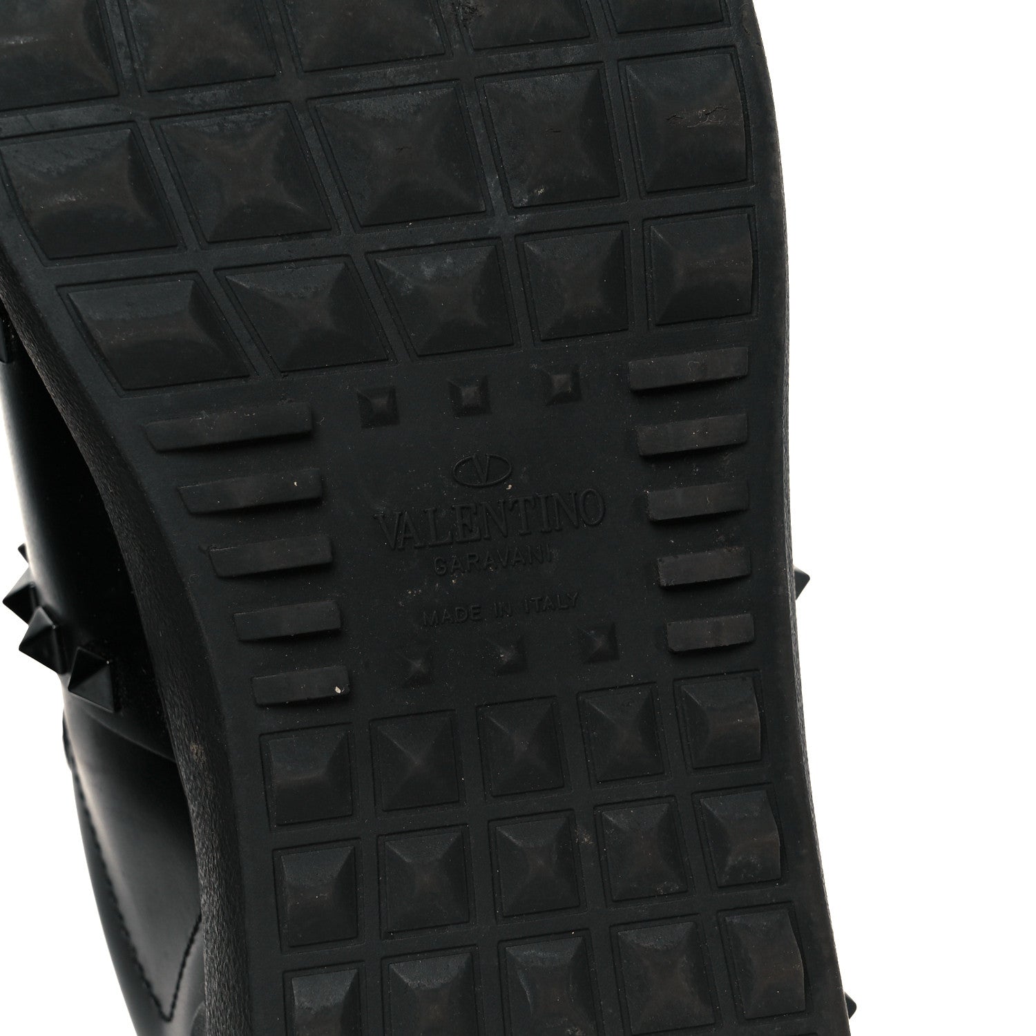 Valentino Garavani Calfskin Mens Rockstud Untitled Open Sneakers 43 Black 7 of 10