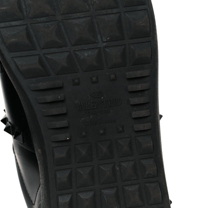 Valentino Garavani Calfskin Mens Rockstud Untitled Open Sneakers 43 Black 7 of 10