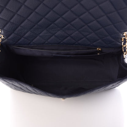 Chanel Calfskin Quilted Small XXL Travel Flap Bag Navy 7 of 9