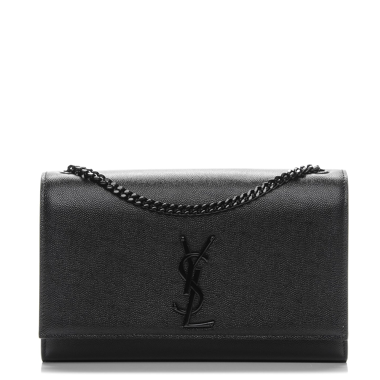 Grain De Poudre Medium Classic Monogram Kate Satchel Black