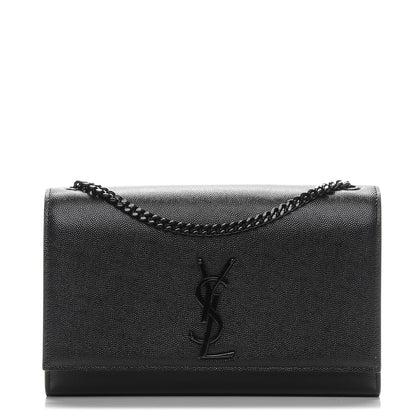 Saint Laurent Grain De Poudre Medium Classic Monogram Kate Satchel Black 1 of 6