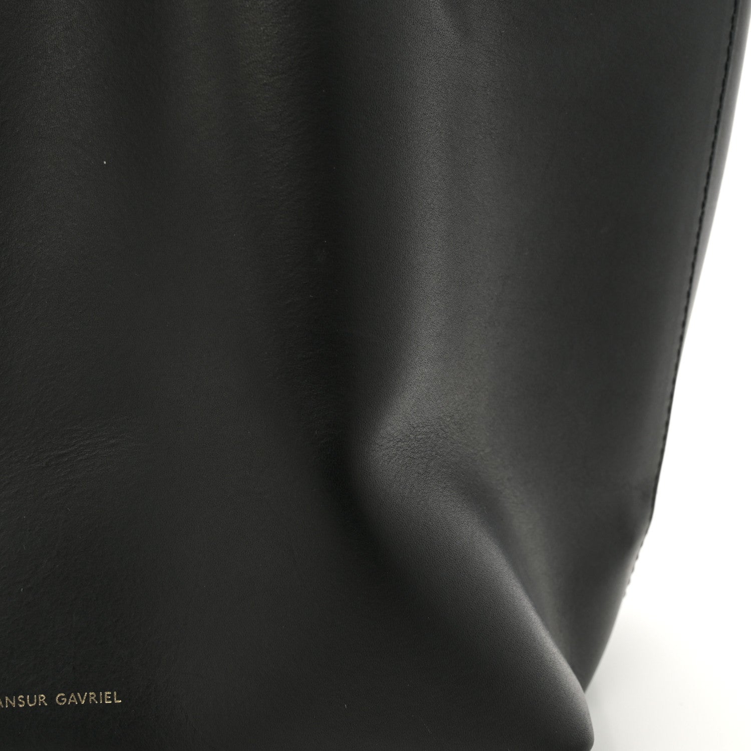 Mansur Gavriel Vegetable Tanned Calfskin Bucket Bag Black Flamma 11 of 17