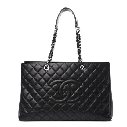 Chanel Caviar Quilted XL Grand Shopping Tote GST Black 1 of 10
