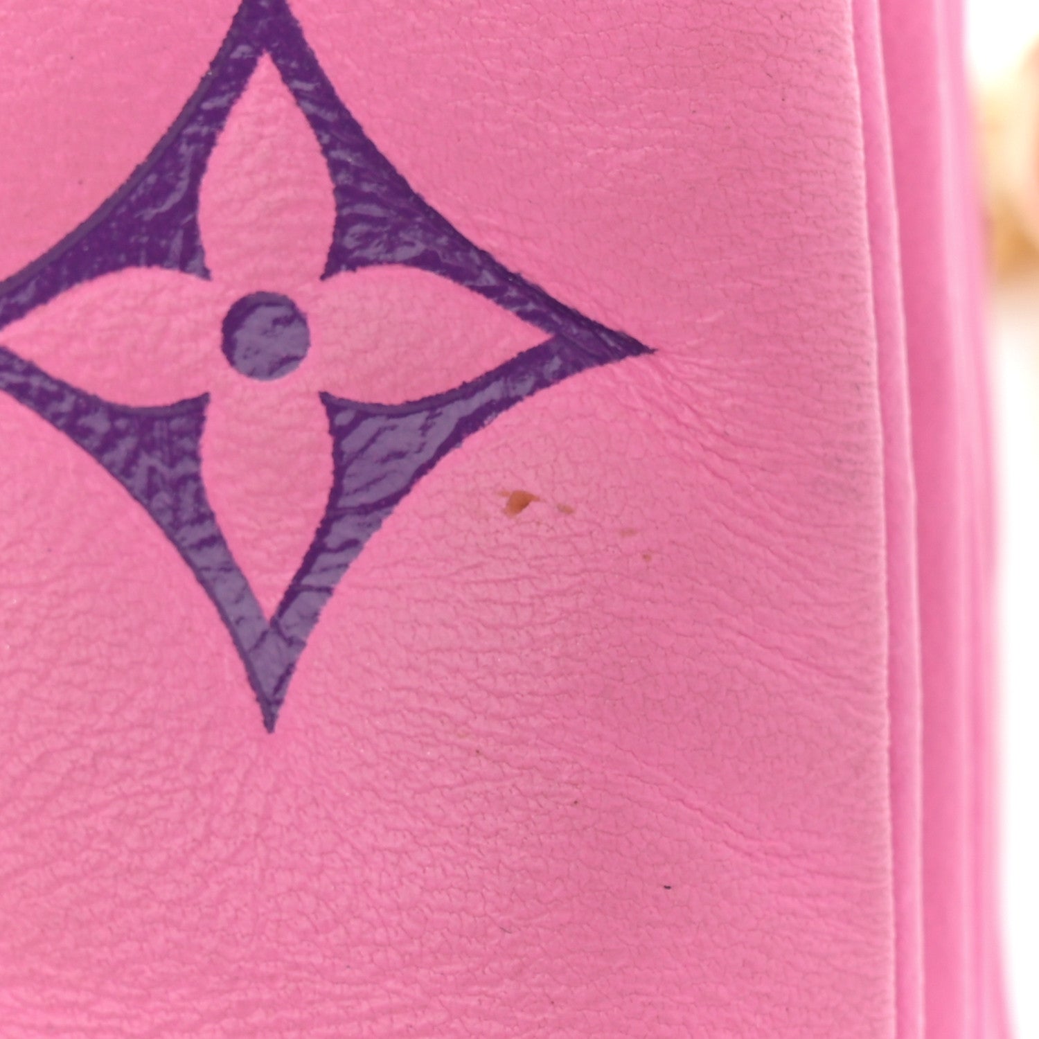 Louis Vuitton Lambskin Embossed Monogram Vuittamins Pochette Coussin Rose Violet 12 of 12