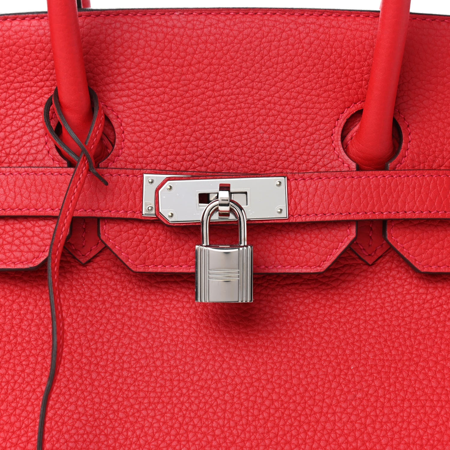 Hermes Togo Horseshoe Birkin 35 Rouge Casaque 10 of 11