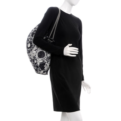 Chanel Satin Quilted Large Kaleidoscope Tote Black 2 of 8