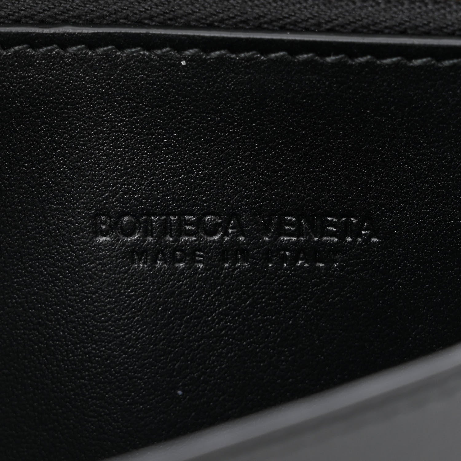 Bottega Veneta Lambskin Maxi Intreccio Cassette Wallet On Strap Black 7 of 10