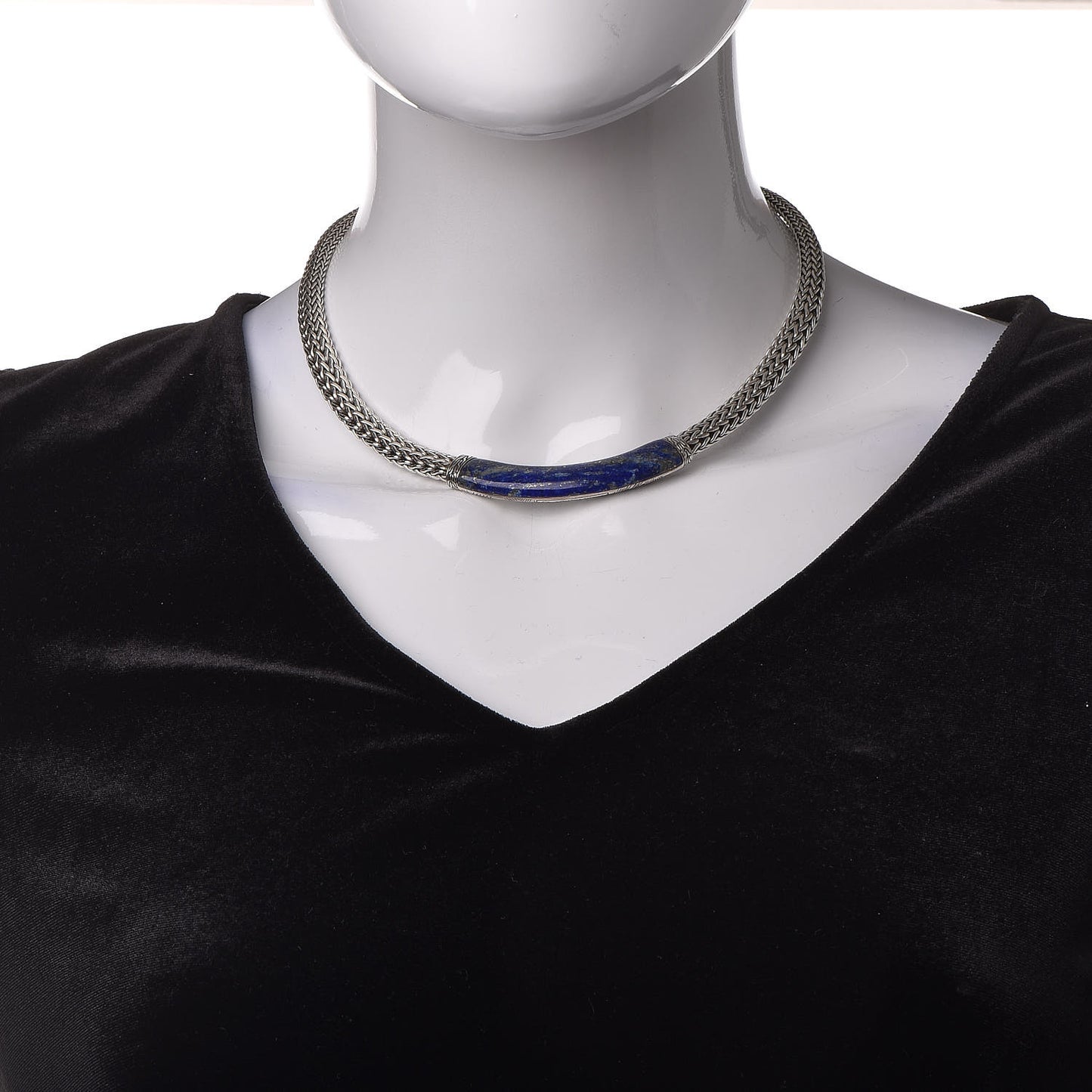 Sterling Silver Lapis Lazuli Classic Chain Necklace