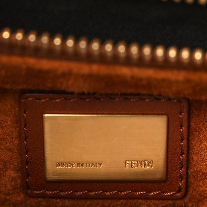 Fendi Vitello Suede Medium Peekaboo Iconic Satchel Cuoio Rame Moro 7 of 12