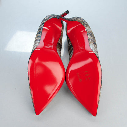 Christian Louboutin Glitter Sirene Pigalle Follies 100 Pumps 42 Gold 6 of 8