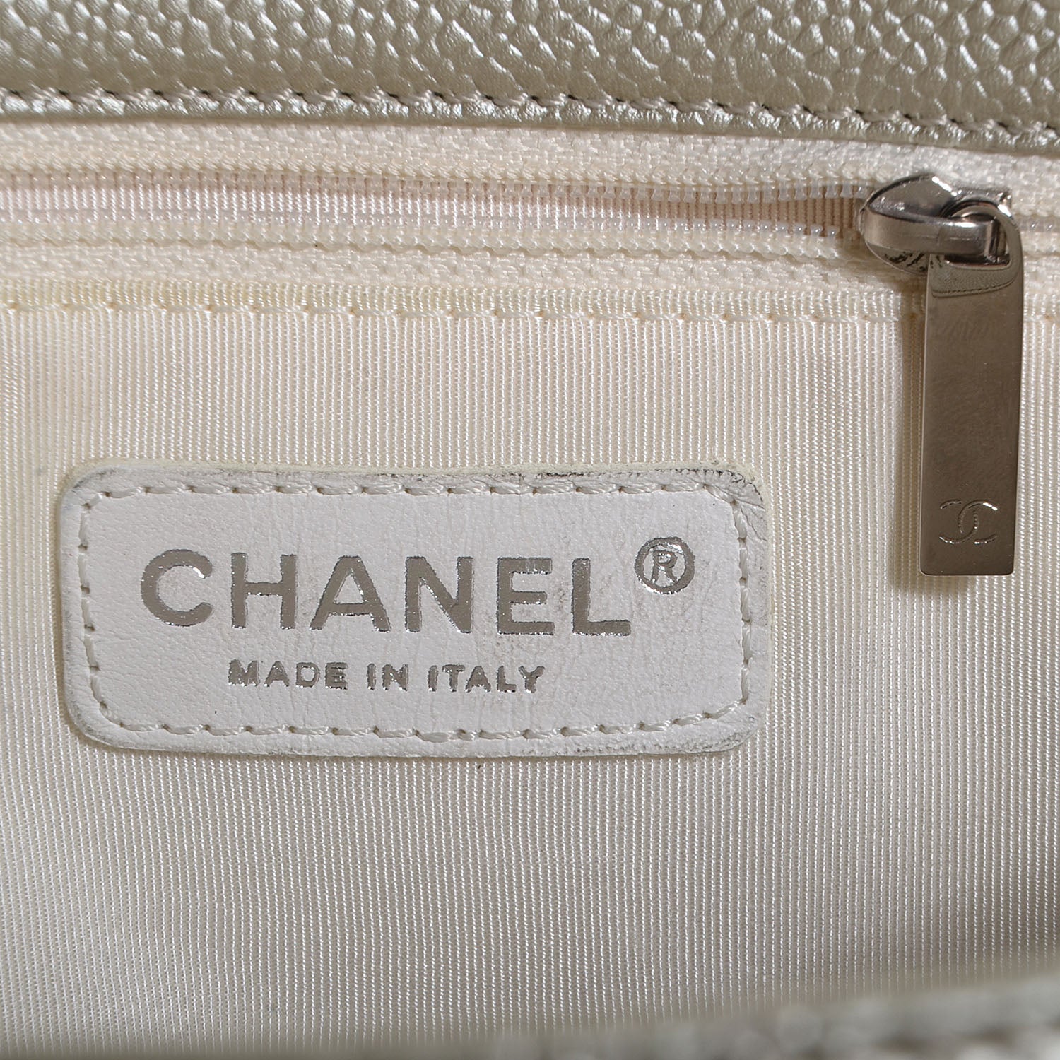 Chanel Caviar Grand Shopping Tote GST Light Gold 6 of 8