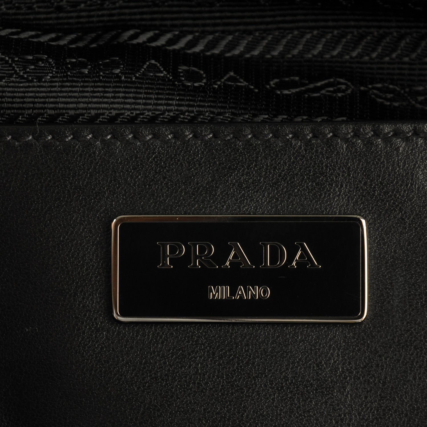 Prada Nylon Cavallino Leopard Print Shoulder Bag Black Miele Rosso 5 of 9