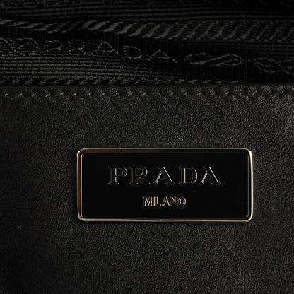 Prada Nylon Cavallino Leopard Print Shoulder Bag Black Miele Rosso 5 of 9