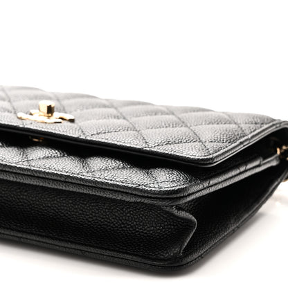 Chanel Caviar Quilted Bow Wallet On Chain WOC Black 11 of 11