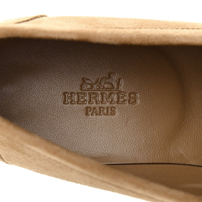 Hermes Mink Fur Suede Goatskin Paris Loafers 36 Marron Havane 6 of 8