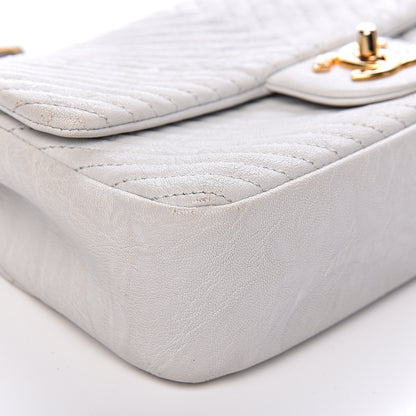 Chanel Calfskin Surpique Chevron Small Flap White 28 of 34