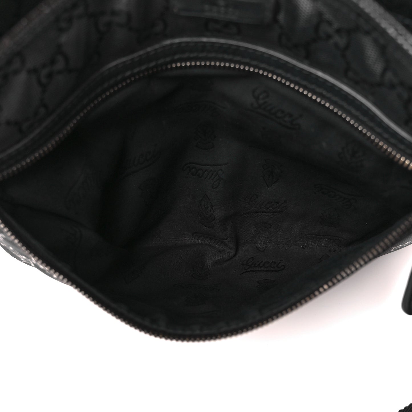 Nylon Monogram Medium Flat Messenger Bag Black