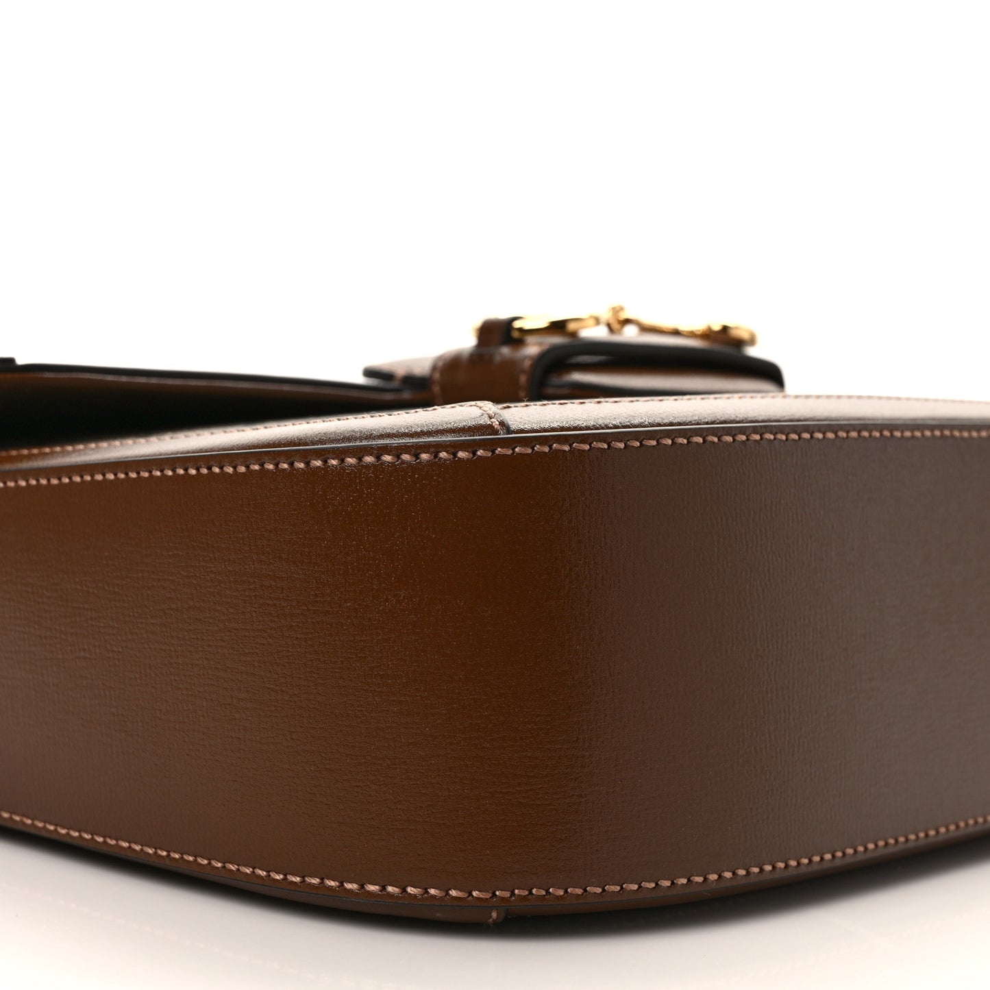 GG Supreme Monogram Azalea Calfskin Web Medium Horsebit 1955 Shoulder Bag Beige Ebony Brown Sugar