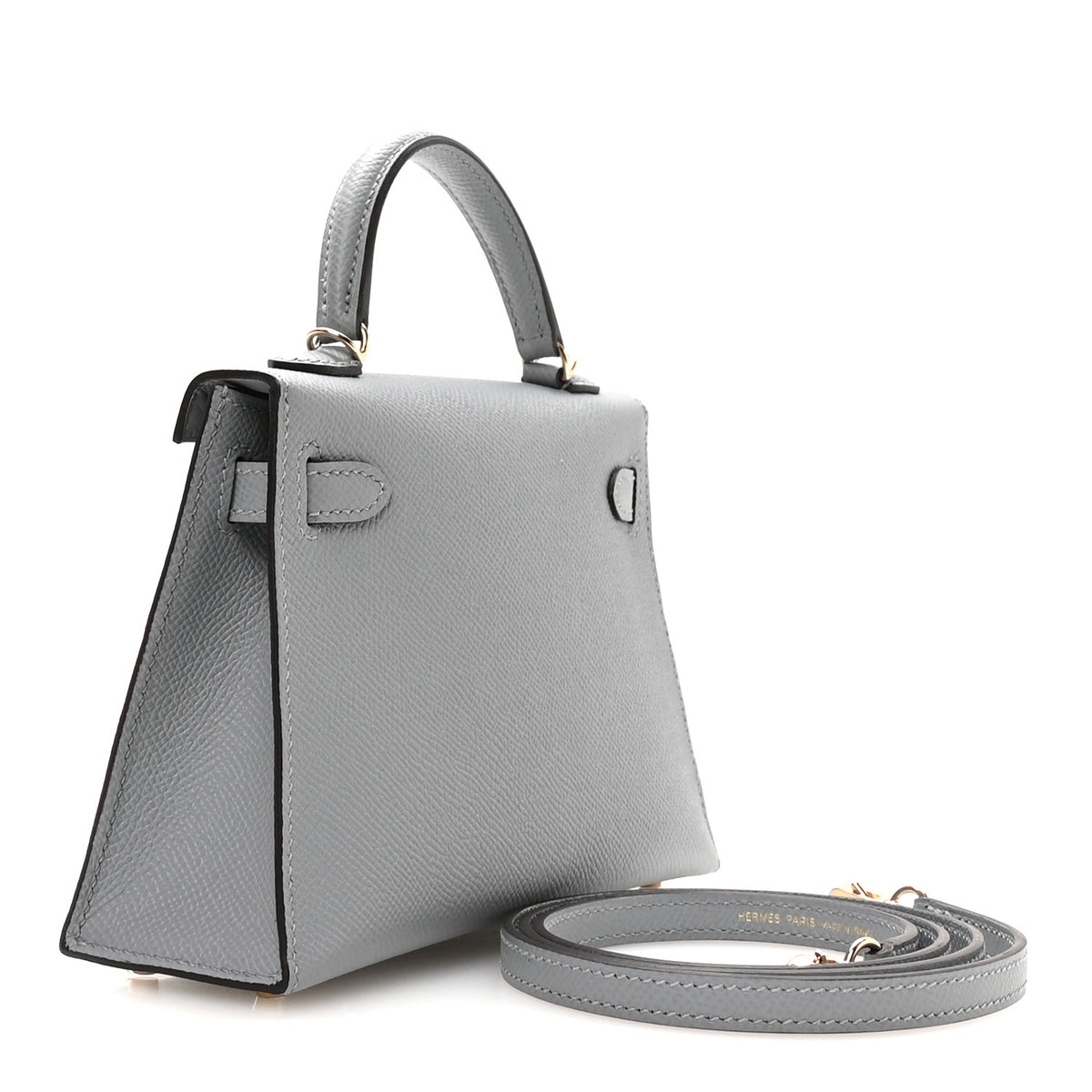 Epsom Mini Kelly Sellier 20 Gris Pantin