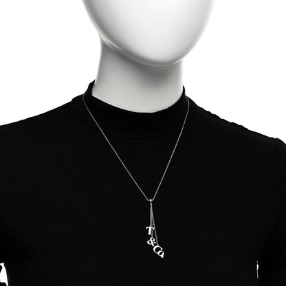 Tiffany Sterling Silver Letters Lariat Necklace 2 of 4