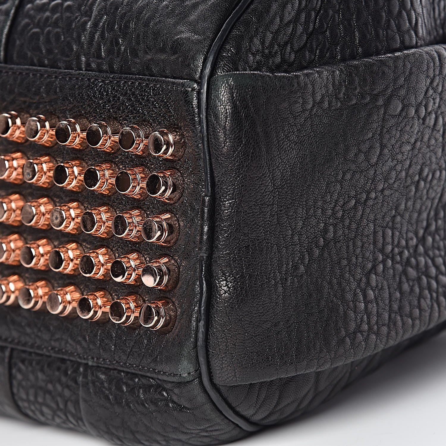 Alexander Wang Pebbled Lambskin Rocco Black Rose Gold Hardware 9 of 10
